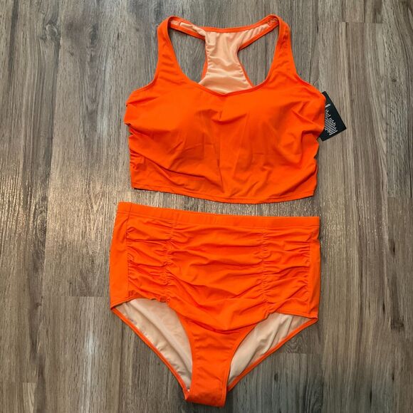 Swimsuits For All Other - Swimsuits for All Women's Plus Size Orange Two Piece Swimsuit Set Size 20 NWT